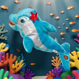 Coral Dolphin Plush Stuffed Animal Toy